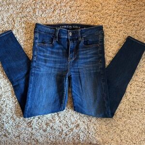 American Eagle Outfitters Blue Skinny Jeans Classic Fit